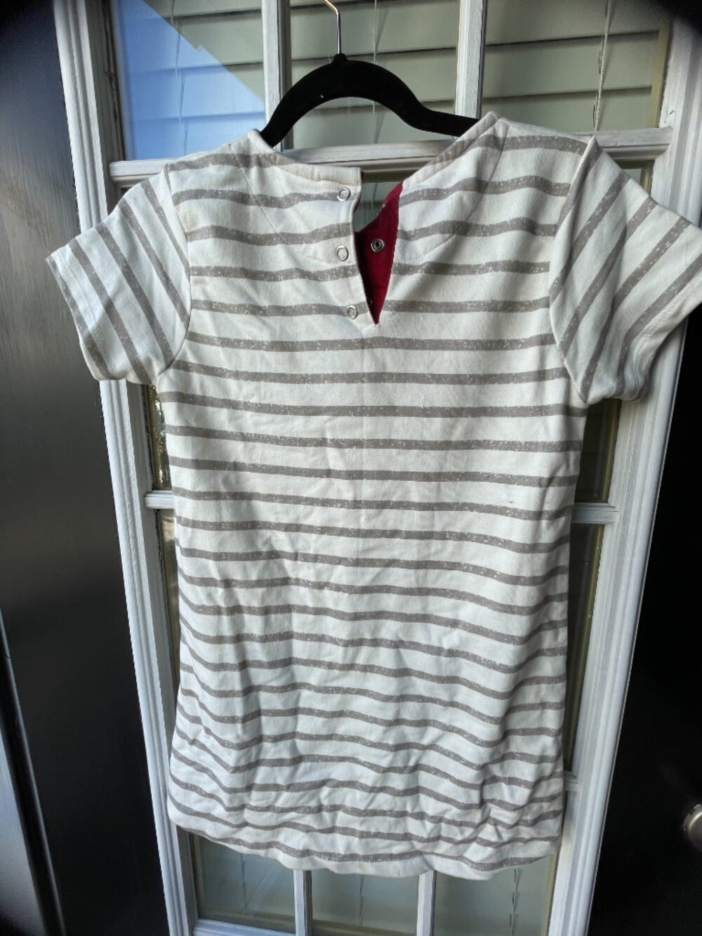 Little King NCAA Toddler Girls Short Sleeve Striped Dress-Oklahoma Sooners - Picture 3 of 6